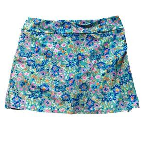 Aryeh Skort Women's SZ Large Multicolor Flower Perroquet Stretchy Pockets